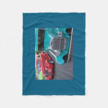 Blaue und rote Antiquitäten-Autos-Fleece-Decke