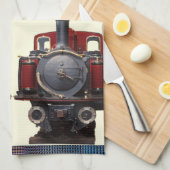 Blaue und rote Bahn Handtuch (Viertel Falte)