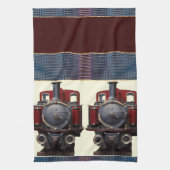 Blaue und rote Bahn Handtuch (Vertikal)