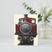 Blaue und rote Bahn Postkarte (Stehend Vorderseite)