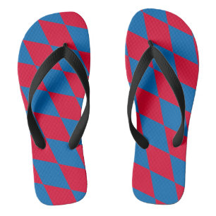 Blaue und rote bayerische Diamantflaggenmuster Badesandalen