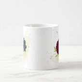 Blaue und rote Blume Kaffeetasse (Mittel)