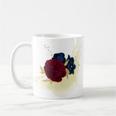 Blaue und rote Blume Kaffeetasse (Links)