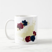Blaue und rote Blume Kaffeetasse (Links)