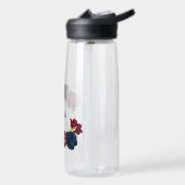 Blaue und rote Blume Trinkflasche (Links)