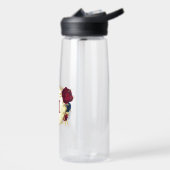 Blaue und rote Blume Trinkflasche (Links)