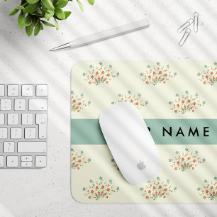 Blaue und rote Blumen, Blau, Ihr Name Mousepad