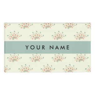 Blaue und rote Blumen, Blau, Ihr Name Namenschild