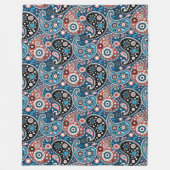 Blaue und rote Farbpalette Fleecedecke (Vorderseite)