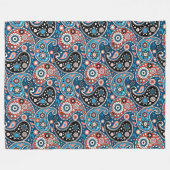 Blaue und rote Farbpalette Fleecedecke (Vorderseite (Horizontal))