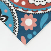 Blaue und rote Farbpalette Fleecedecke (Ecke)