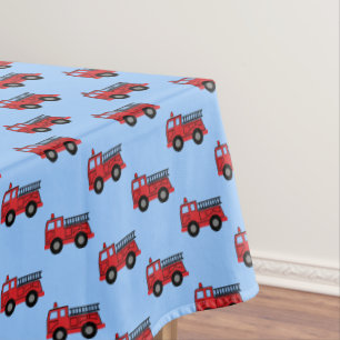 Blaue und rote Feuerlanze Kid's Birthday Tableclot Tischdecke