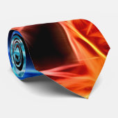 Blaue und rote Flammen, elektrische, Krawatte (Gerollt)