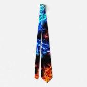 Blaue und rote Flammen, elektrische, Krawatte (Rückseite)
