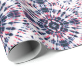 Blaue und rote Gefärbte Krawatte Geschenkpapier (Rolleneckpunkt)