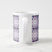 Blaue und rote Gefärbte Krawatte Jumbo-Tasse (Rückseite)