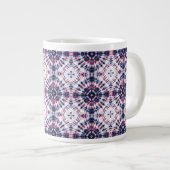 Blaue und rote Gefärbte Krawatte Jumbo-Tasse (Vorderseite Rechts)