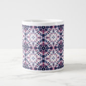 Blaue und rote Gefärbte Krawatte Jumbo-Tasse (Vorderseite)