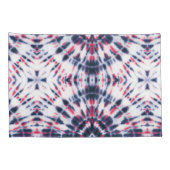 Blaue und rote Gefärbte Krawatte Kissenbezug (Rückseite-Rechts)