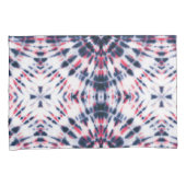 Blaue und rote Gefärbte Krawatte Kissenbezug (Vorderseite-Rechts)