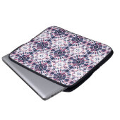 Blaue und rote Gefärbte Krawatte Laptopschutzhülle (Vorne Knopf)