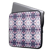 Blaue und rote Gefärbte Krawatte Laptopschutzhülle (Vorderseite Links)