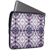 Blaue und rote Gefärbte Krawatte Laptopschutzhülle (Vorne Rechts)