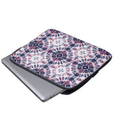 Blaue und rote Gefärbte Krawatte Laptopschutzhülle (Vorne Knopf)