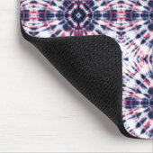 Blaue und rote Gefärbte Krawatte Mousepad (Ecke)