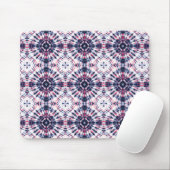 Blaue und rote Gefärbte Krawatte Mousepad (Mit Mouse)