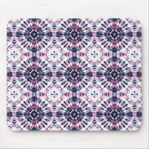 Blaue und rote Gefärbte Krawatte Mousepad