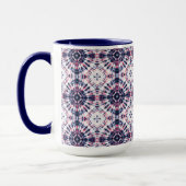Blaue und rote Gefärbte Krawatte Tasse (Links)