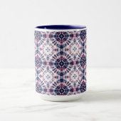 Blaue und rote Gefärbte Krawatte Tasse (Zentrum)