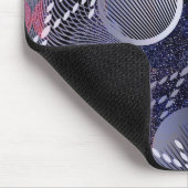 Blaue und rote geometrische Abstraktion. Mousepad (Ecke)