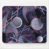 Blaue und rote geometrische Abstraktion. Mousepad (Vorne)