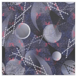 Blaue und rote geometrische Abstraktion. Stoff