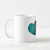 Blaue und rote Herzkombination Kaffeetasse (Links)