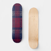 Blaue und rote Karo-Bold-Design Skateboard (Vorderseite)