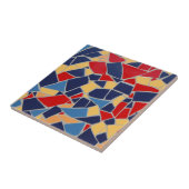 Blaue und rote Keramik Fliese (Seite)