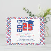 Blaue und rote Klasse 2025 Karte (Stehend Vorderseite)