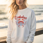 Blaue und rote Krabbe, krebserös, ästhetisch Sweatshirt