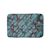 Blaue und rote Marmorplatte Badematte (Vorderseite)