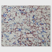 Blaue und rote Marmorplatte Geschenkpapier (Flach)