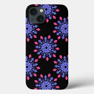 Blaue und rote Neon-Blumen Case-Mate iPhone-Hülle iPhone Hülle