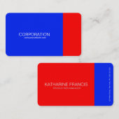 Blaue und rote noble Visitenkarte (Vorne/Hinten)