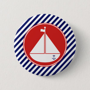 Blaue und rote Segelboote Button