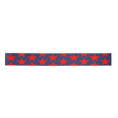 Blaue und rote Sterne Satinband (Vorderseite)