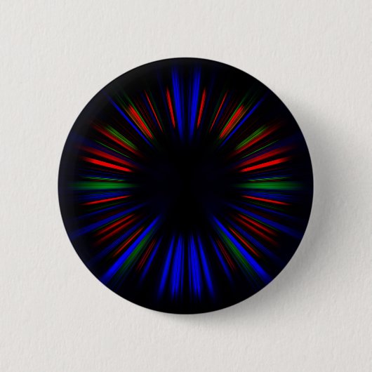 Blaue und rote Sternexplosion Button (Vorderseite)