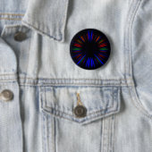 Blaue und rote Sternexplosion Button (Beispiel)