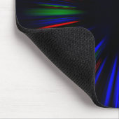 Blaue und rote Sternexplosion Mousepad (Ecke)